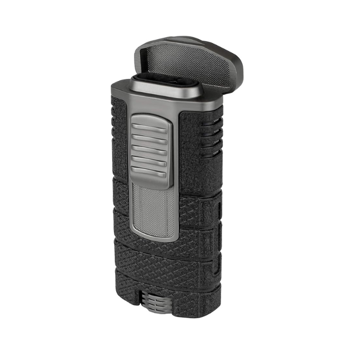 Xikar Tactical Triple Flame Jet Lighter - Gunmetal w/ Black