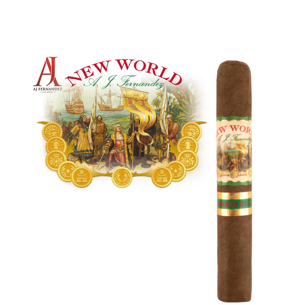 AJ Fernández New World  Cameroon Doble Robusto 5.5"x54 - 20ct