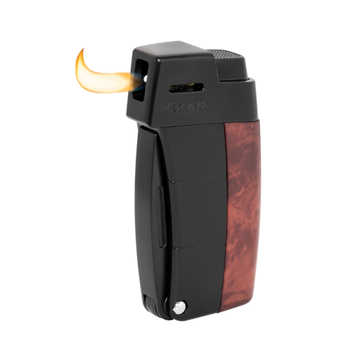 [XI-585ABBK] Xikar Resource Pipe Lighter - Amboina Burl w/ Black Trim