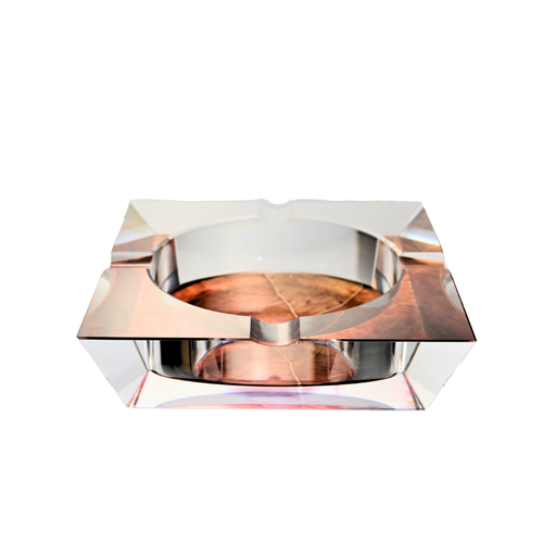 [CRYSTAL ASHTRAY TOBACCO LEAF] Crystal Cigar Ashtray - Tobacco Leaf