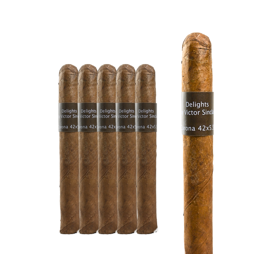 [VS-DELIGHT-CONNECTICUT-ROBUSTO/5] Delights By Victor Sinclair Connecticut Robusto 5"x50 - 5ct